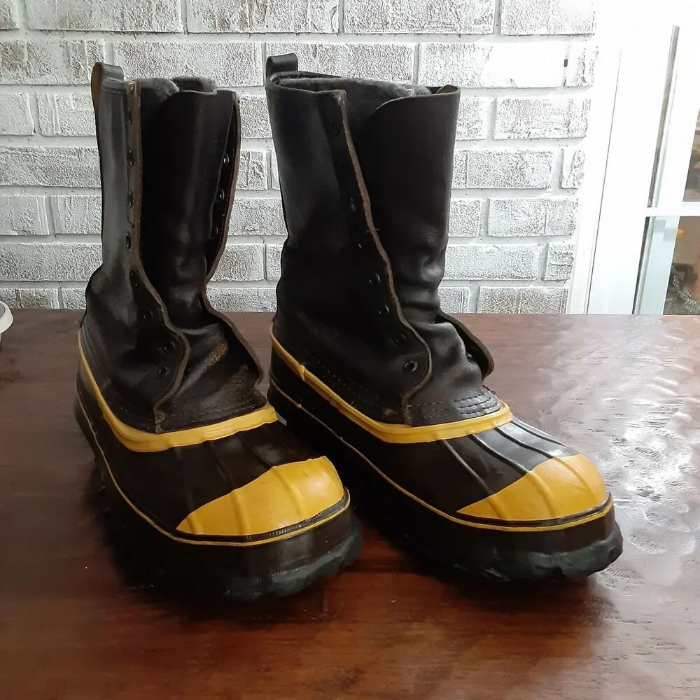 LaCrosse De-Icer Insulated Boot,Leather Upper sz 7,Steel Shank Brown & Gold